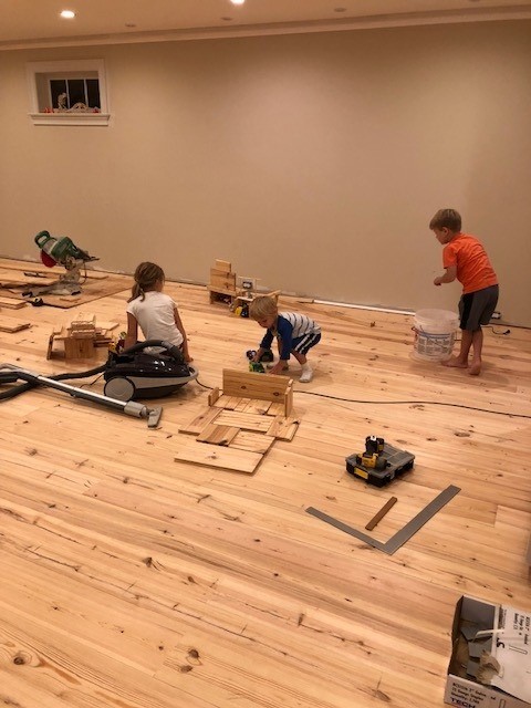 Installation picture of peter m caribbean heart pine floor in pa