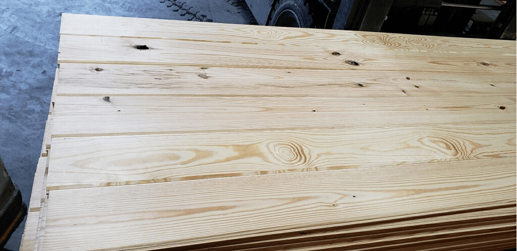 V groove single joint pine for rustic walls