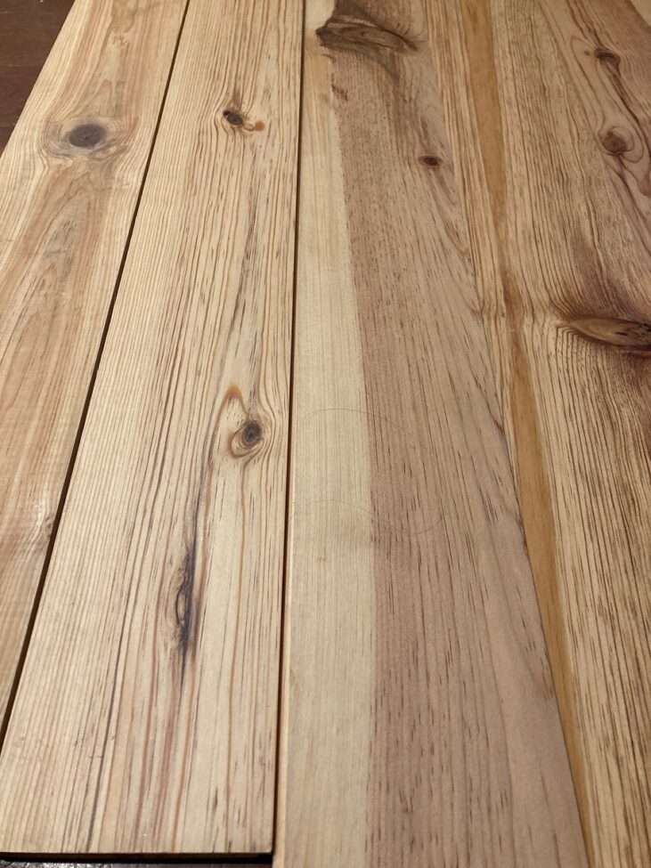 Caribbean heart pine with monocoat pure finish