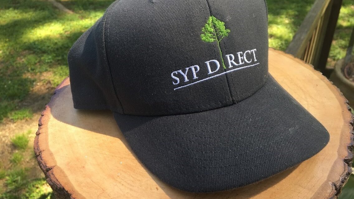 Hat with southern yellow pine direct logo